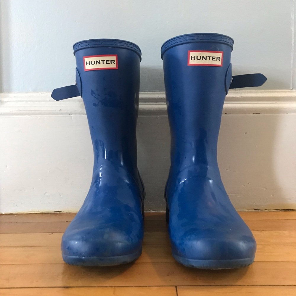 Short Blue Hunter Boots